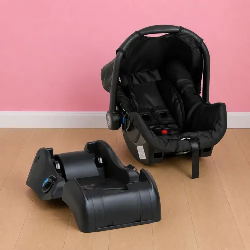 Bebê Conforto Dzieco com Base - Preto Semi Novo em Ótimo Estado