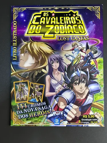 Álbum Cavaleiros do Zodíaco Lost Canvas 112/144 - Faltam 32