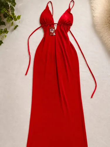 Vestido longo vermelho