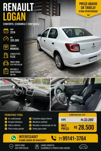 Renault Logan Authentique Hi-flex 1.0 16V 4P 2015
