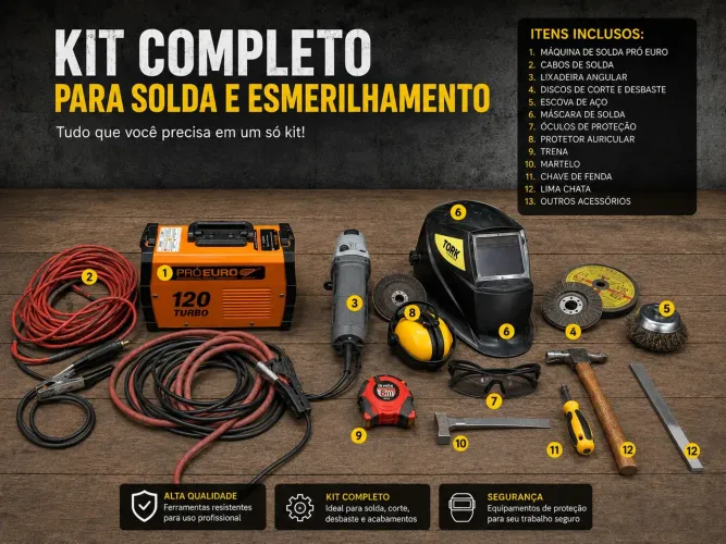 Kit solda + esmeril