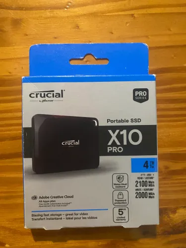 Novo na caixa! SSD Externo Crucial X10 PRO