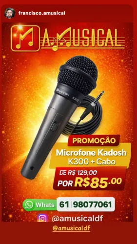 Microfone Kadosh K300 com cabo