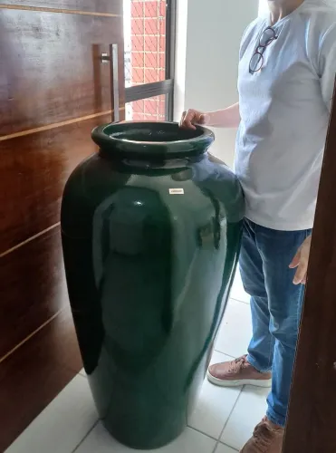 Novo Vasos destaque 1,20m potel M Verde tamanho incrível e imponente
