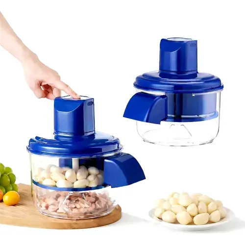 Descascador Elétrico Processador Manual Multifuncional para Cozinha (Azul)
