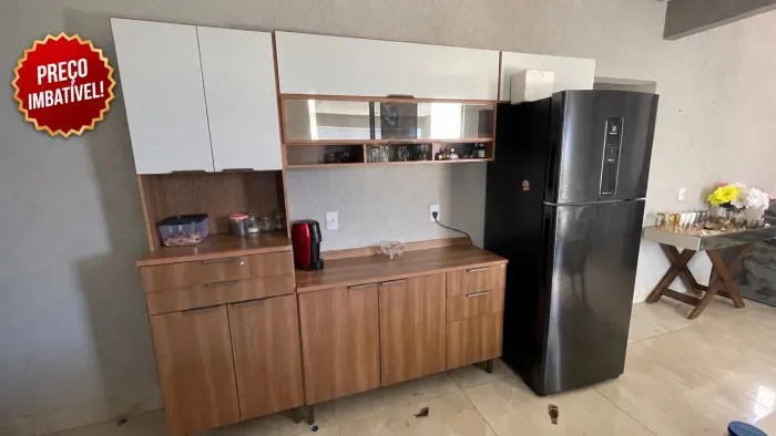 Jogo de Cozinha Completo com Armários e Balcões