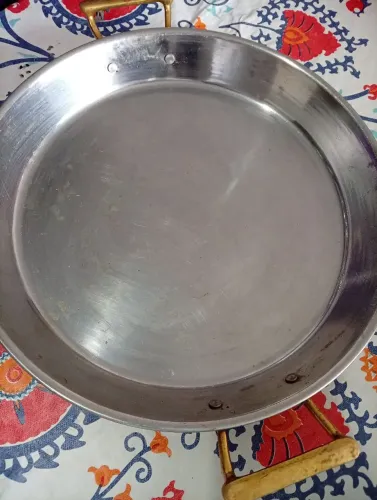 Paellera Tacho De Cobre Grande Com Alças De Bronze