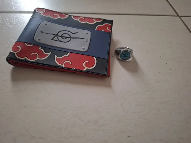Kit Carteira e Anel Naruto