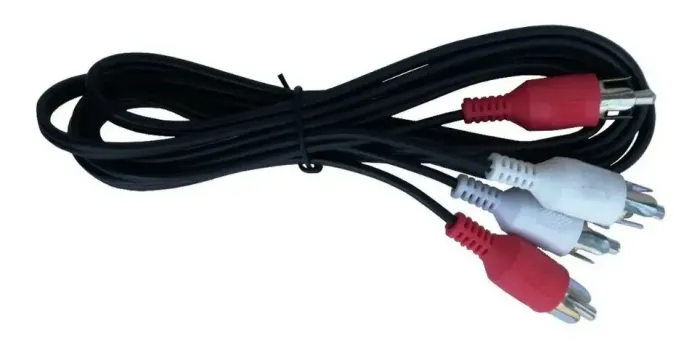 Cabo 2 RCA x 2 RCA Áudio Estéreo Som Automotivo Blindado Alta Qualidade Novo