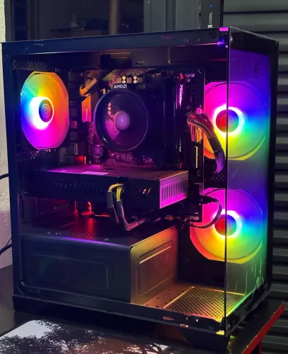 Pc Gamer Black rgb  Ryzen 5