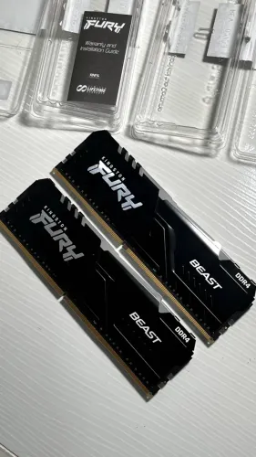 Memória RAM Kingston Fury Beast, RGB, 2x 8GB (16GB), 3200MHz, DDR4, CL16