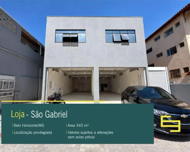 Loja para alugar no bairro São Gabriel em Belo Horizonte/MG.