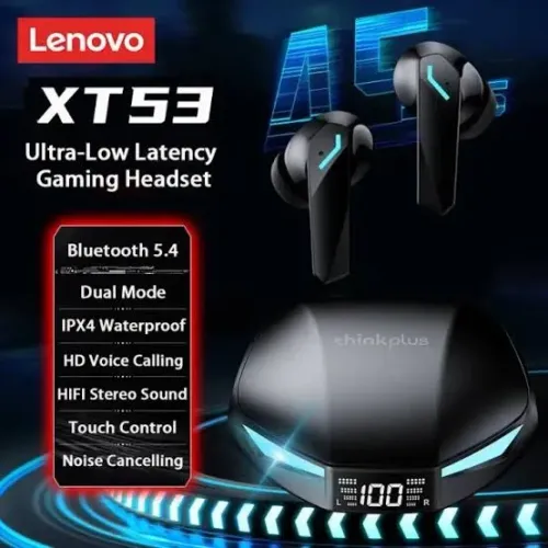 Fone De Ouvido (GM2 PRO MAX) Tws Lenovo Thinkplus Xt53 Gamer Bluetooth Led Entregamos