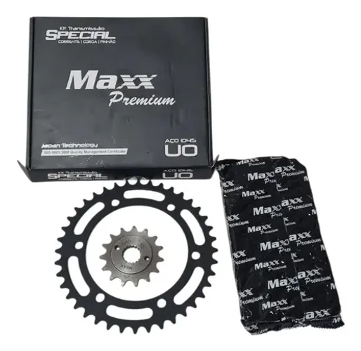 Kit Relação Falcon Nx400 Reforçada C/retentor Maxx Special Preto