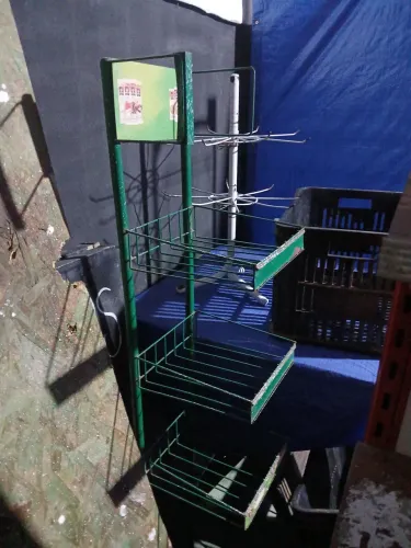 Caixas de fruta e expositor de Tempero