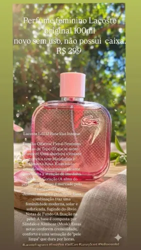 Perfume feminino Lacoste L.12.12 Eau Rose intense 