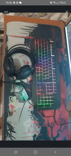 Teclado, fone headset e mouse gamer 