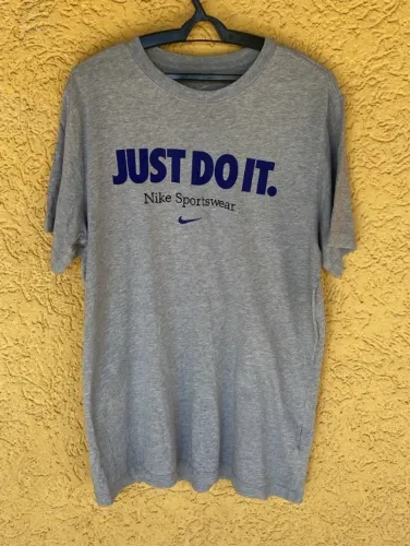 camiseta nike just do it cinza tamanho m original
