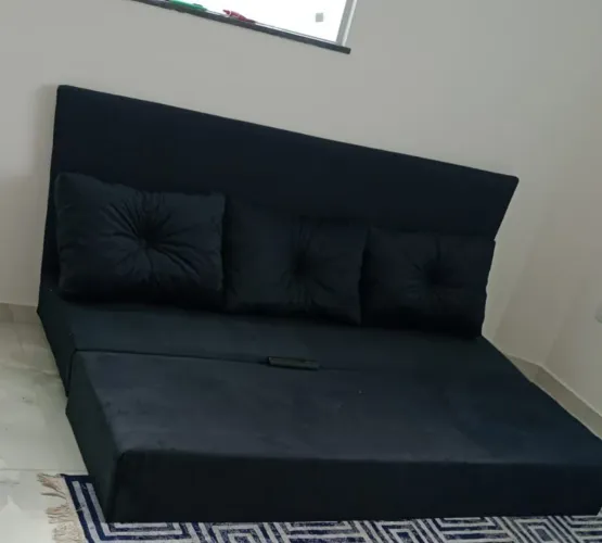Sofá-Cama 2 em 1 - Em Suede com Recosto- Diretamente da fábrica