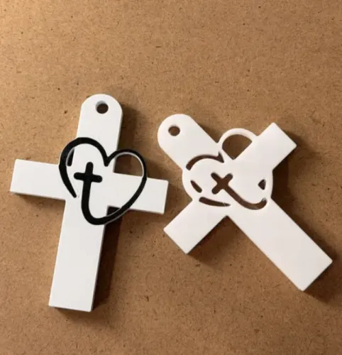 Chaveiro Cruz Amor de Jesus