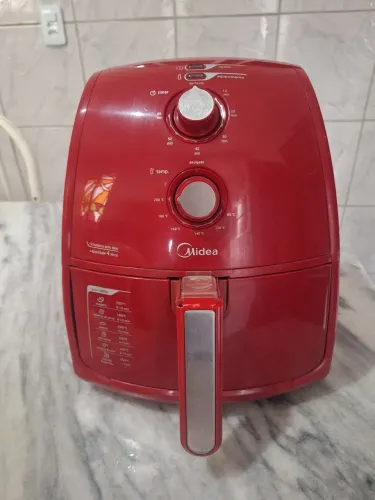 Fritadeira Sem Óleo Midea Liva 41 Vermelha - Airfryer
