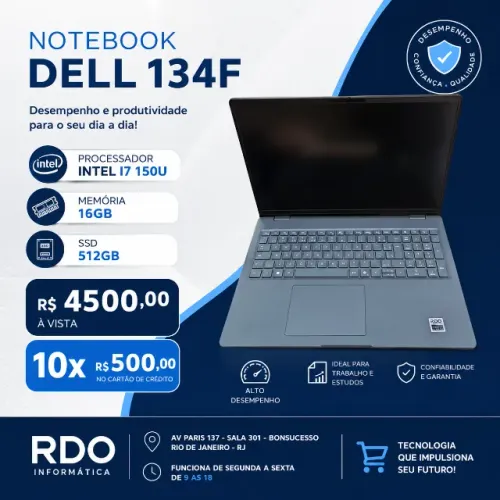 Notebook - Muito Top - Dell 134F - Ultra 7 150 u - 16gb ddr 5 - ssd 512 - Novíssimo - 100%
