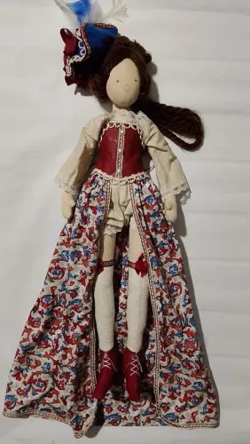 Boneca de Pano Estilo Cabaré (Tilda de Luxo) 69cm