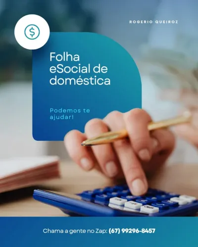 Folha eSocial Domésticas  R$ 80,00