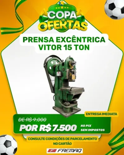 PRENSA EXCÊNTRICA VICTOR 15 TON