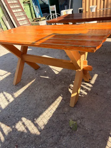 Mesa Rústica em Madeira Maciça Peroba-do-Campo - 1,60 x 0,80 m