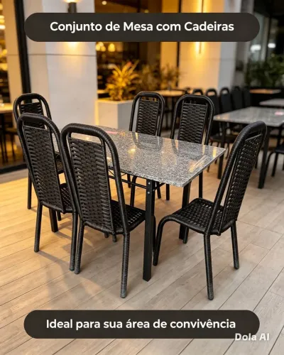 Conjunto de mesa para sala de jantar 