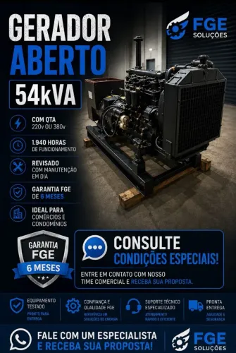 Gerador de Energia 54 Kva