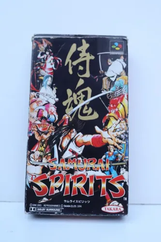 Samurai Spirits (Samurai Shodown) Japan SNES super famicom na caixa em ótimo estado
