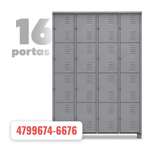 roupeiro de aço 16 portas