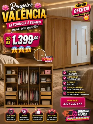 Guarda roupas novos