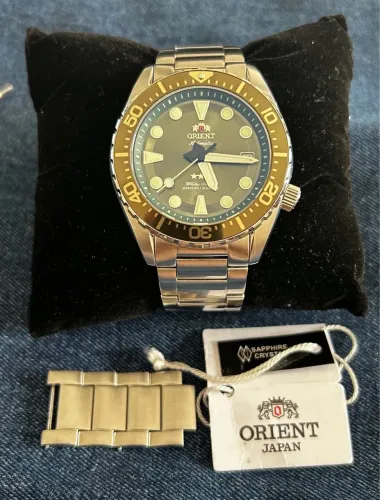 RELÓGIO ORIENT DIVER 200M AUTOMÁTICO YN6SS011 SAFIRA DIAL VERDE