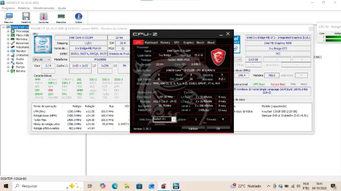 Processador Intel Core i3-3110M (Notebook / 3ª Geração)