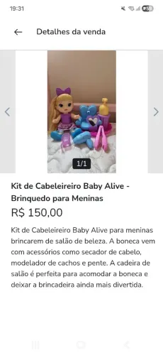 Baby alive salão de beleza