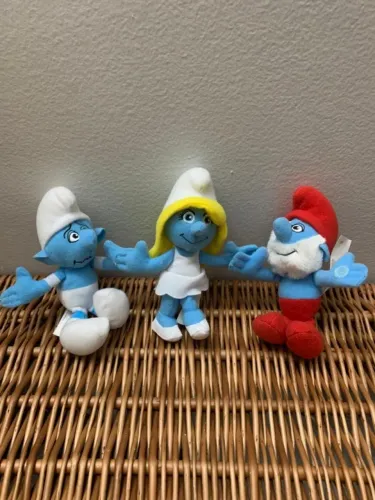 Conjunto/kit pelúcias Smurfs Mcdonalds