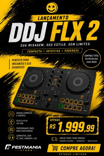CONTROLADORA DDJ FLX 2 NOVA PIONEER DJ