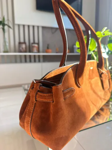 Bolsa Coach Empire Carryall 34 Camurça Original - Coleção Atual