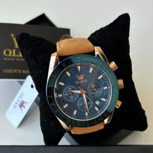 Relógio Olevs 9957 Luxo - Rosé e Azul - Novo na Caixa (Pronta Entrega)