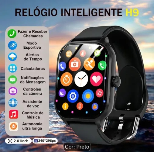 relógio Laxasfit, novo, completo, porém estar sem bateria, na cor cinza