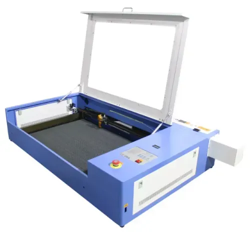Máquina CNC Router Laser Corte e Gravação 90x60cm 100w Mesa Fixa Sensor Fluxo de Água 220v