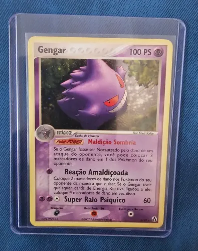Carta Pokemon Gengar [Foil] Vintage (5/92) em perfeito estado de conservação 