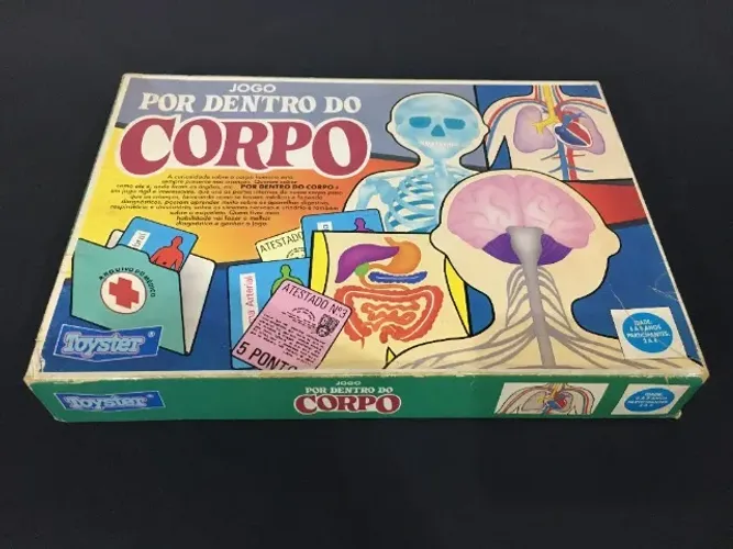 Jogo Educativo de Tabuleiro Por Dentro do Corpo 1ª Edição Anos 80, 90 Completo - Toyster