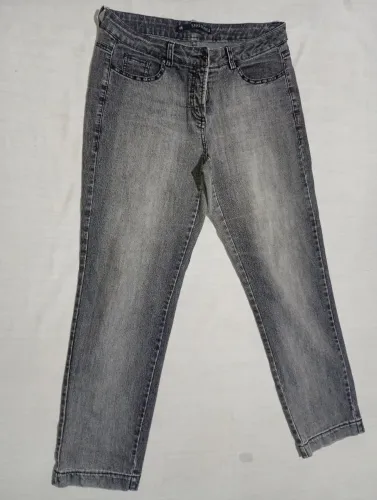 Calça jeans feminina Cinza Linda Linda