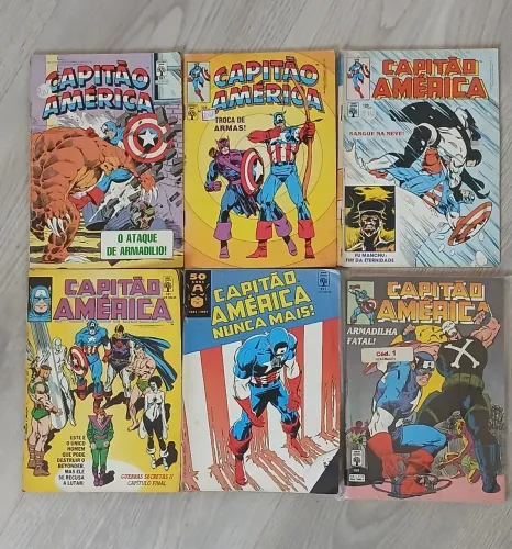 Gibis Capitão América Abril - Lote com 6 edições (107 ao 168)
