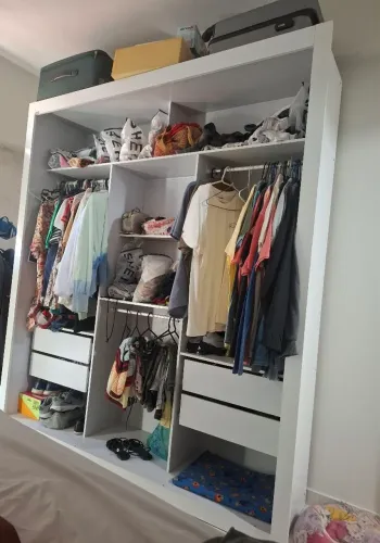 Closet Casal 4 Gavetas Branco