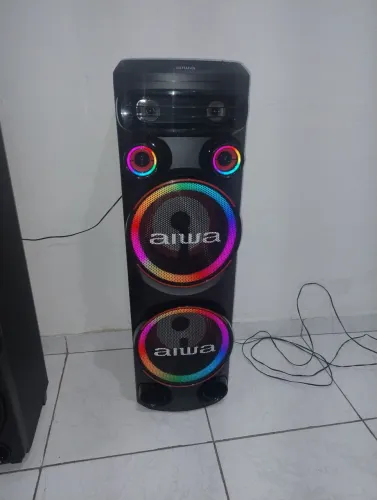 Torre de Som Aiwa T2W-02 com Bluetooth, Iluminação RGB e Entrada USB 2300W RMS